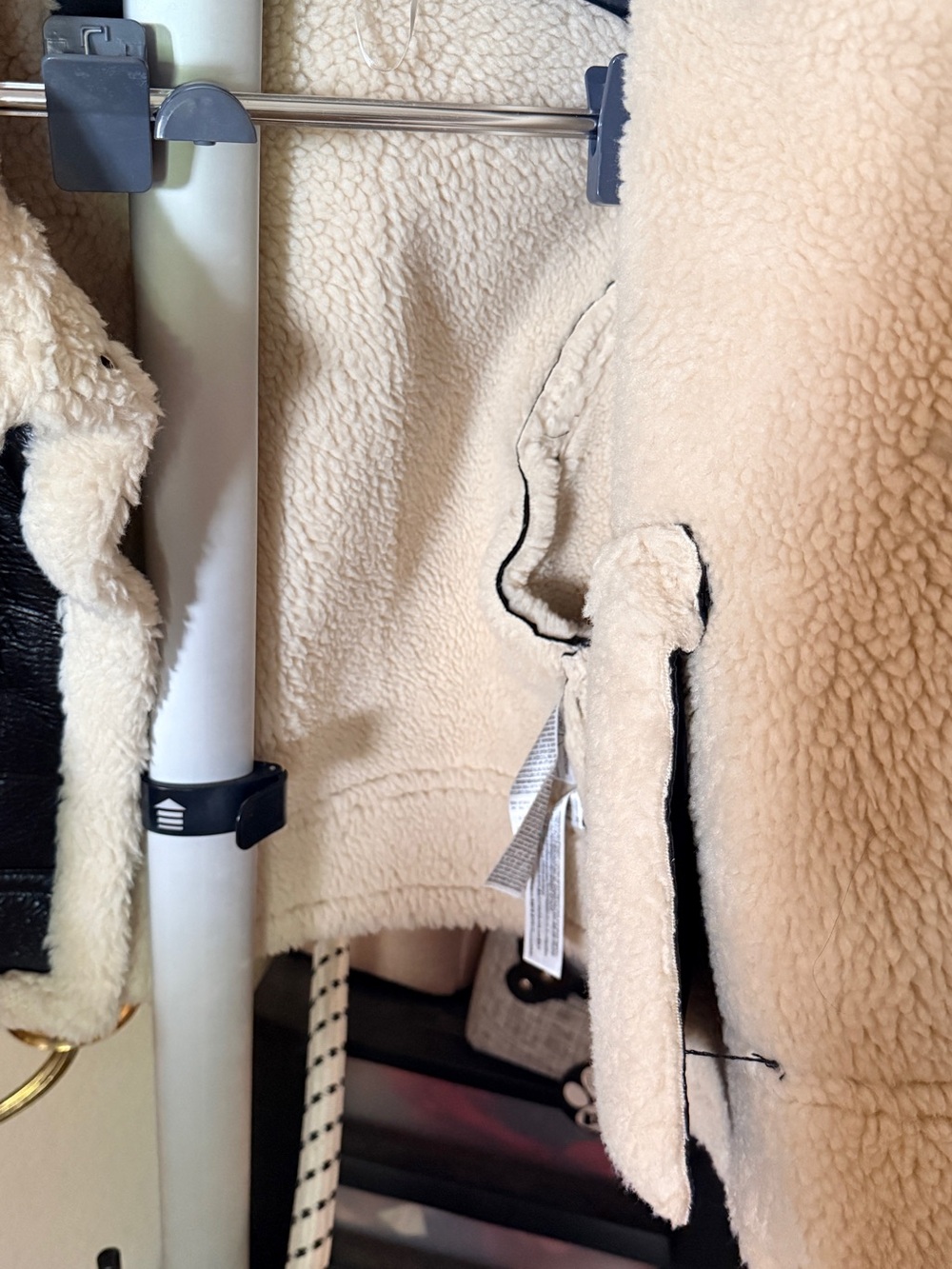ZARA Shearling Double Face Aviator Jacket - Almost New XL - Picture 3 of 4